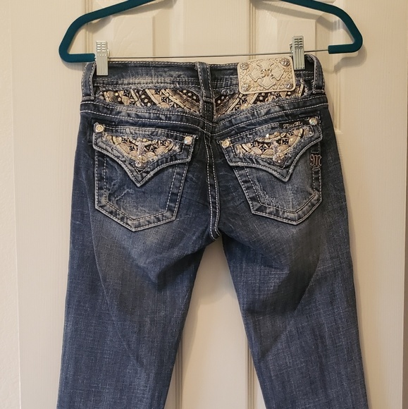 Miss Me Skinny Jean's with Rose Gold design - Picture 2 of 2